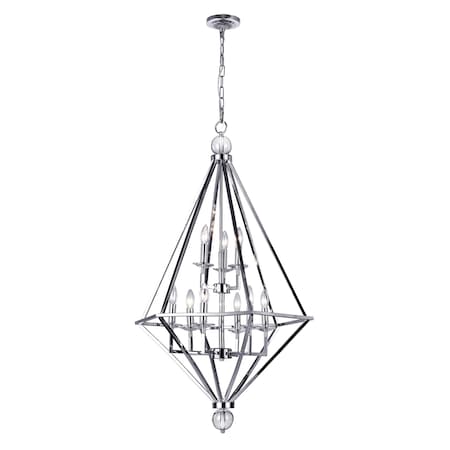 Cwi Lighting Calista 9 Light Chandelier With Chrome Finish 1027P26-9-601